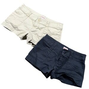 Y2K Lowrise Mossimo Supply Co Fit 6 Chino Shorts Bundle Black Khaki Size 3